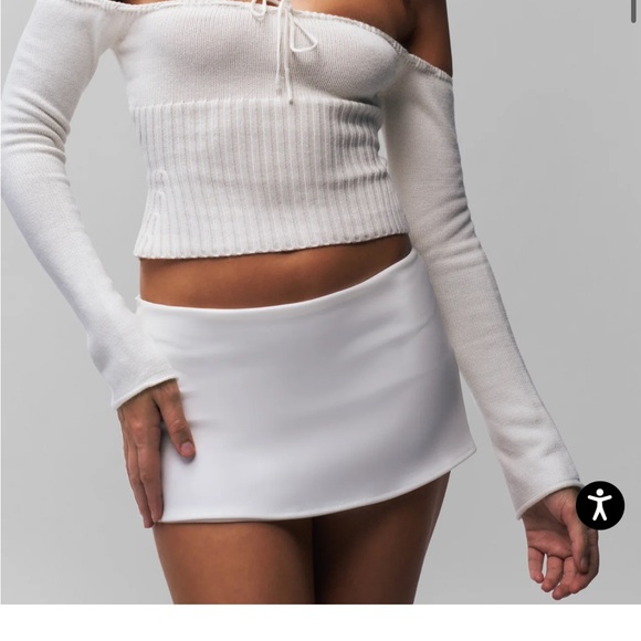 Danielle Guizio White Micro Skirt - Picture 2 of 5